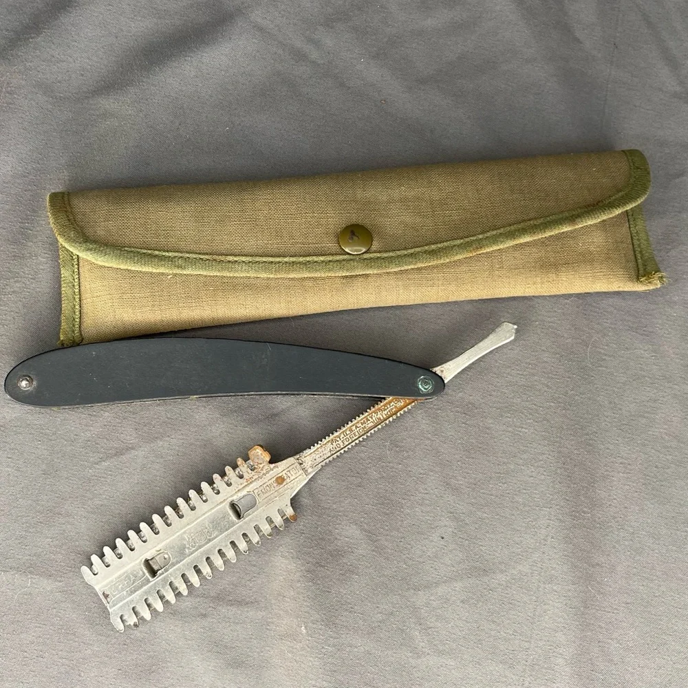 Durham Duplex Razor Co. Shaving Razor with Canvas Case PAT. U.S.A. May 7 1907